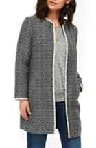 Women's Wallis Textured Jacquard Coat Us / 10 Uk - Blue