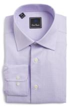 Men's David Donahue Regular Fit Houndstooth Dress Shirt 32/33 - Purple