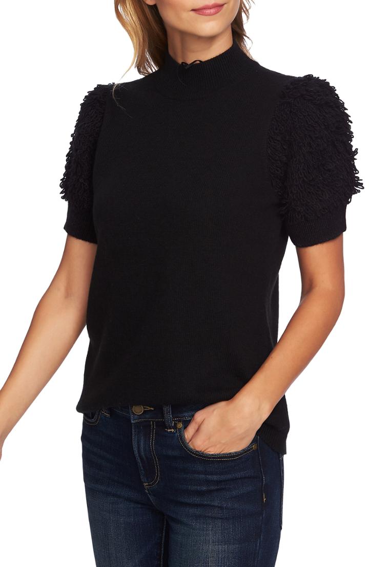 Women's Cece Poodle Sleeve Mock Neck Sweater