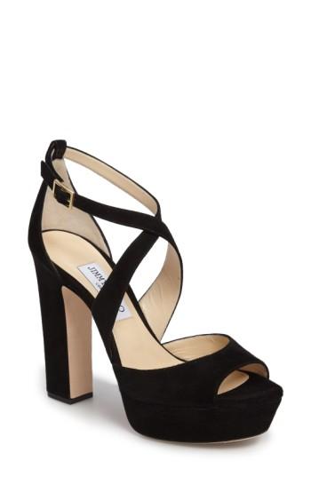 Women's Jimmy Choo April Platform Sandal .5us / 39.5eu - Black