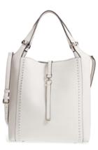 Sole Society Large Studded Faux Leather Tote - White