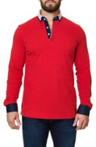 Men's Maceoo Long Sleeve Polo (m) - Red