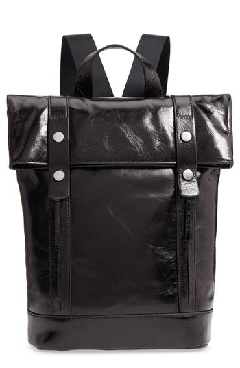 Treasure & Bond Remy Glazed Leather Backpack - Black