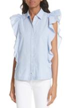 Women's Kate Spade New York Flutter Sleeve Stripe Cotton Blouse