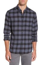 Men's Ag Grady Plaid Flannel Sport Shirt - Black