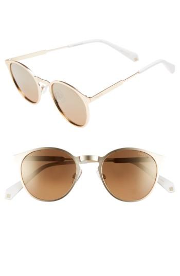 Women's Polaroid 50mm Round Polarized Sunglasses -
