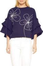 Women's Parker Oamara Flare Sleeve Sweatshirt - Blue