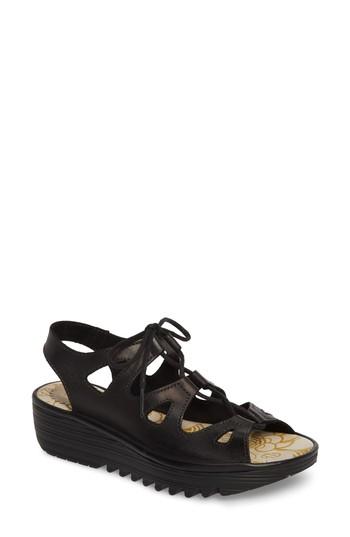 Women's Fly London Exon Sandal Us / 35eu - Black