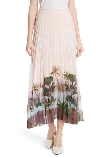 Women's Sandro Accordion Pleat Skirt - Pink