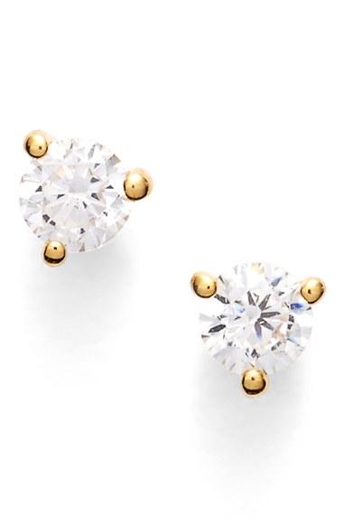 Women's Nordstrom Precious Metal Plated 0.25ct Tw Cubic Zirconia Stud Earrings