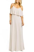 Women's Show Me Your Mumu Caitlin Cold Shoulder Chiffon Gown - Beige