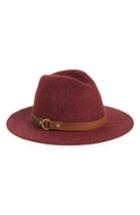 Women's Frye Harness Wool Felt Panama Hat - Burgundy