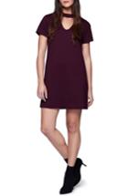 Petite Women's Sanctuary Madeline Choker Shift Dress P - Burgundy