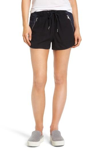 Women's Blanknyc Drawstring Linen Blend Shorts - Blue
