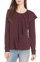 Women's Hinge Asymmetrical Ruffle Sweatshirt