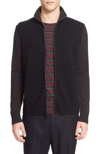 Men's Rag & Bone 'lance' Colorblock Full Zip Cardigan