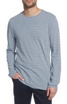 Men's Vince Stripe Long Sleeve Crewneck T-shirt - Blue