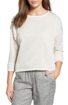 Women's Caslon Lace-up Sleeve Sweatshirt - Ivory