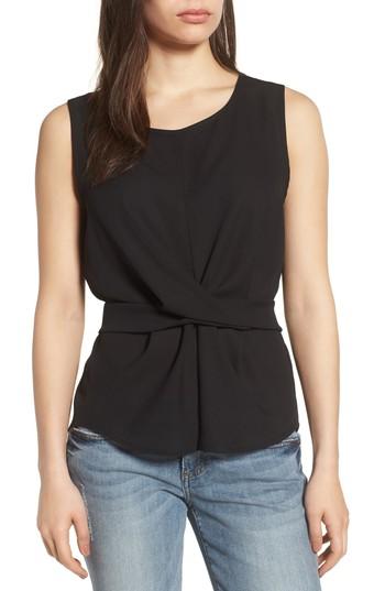 Women's Pleione Convertible Tie Tank Top - Black