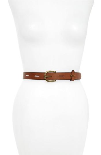 Women's Madewell Backcountry Leather Belt - English Saddle