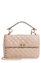Valentino Garavani Medium Rockstud Matelasse Quilted Leather Shoulder Bag - Pink