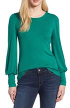 Women's Bobeau Blouson Sleeve Top - Green