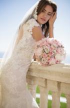 Brides & Hairpins 'angelina' Lace Trim Tulle Veil, Size - White