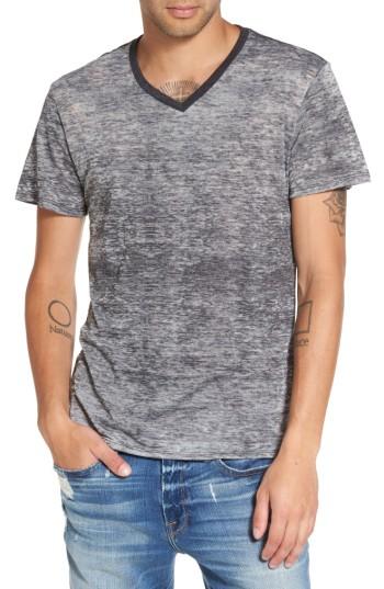 Men's The Rail Burnout V-neck T-shirt, Size - Black