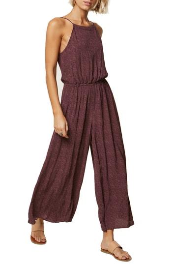 Women's O'neill Claudia Wide Leg Jumpsuit - Burgundy