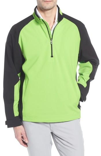 Men's Cutter & Buck 'summit' Weathertec Wind & Water Resistant Half Zip Jacket - Green