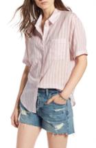 Women's Treasure & Bond Stripe Shirt - Pink