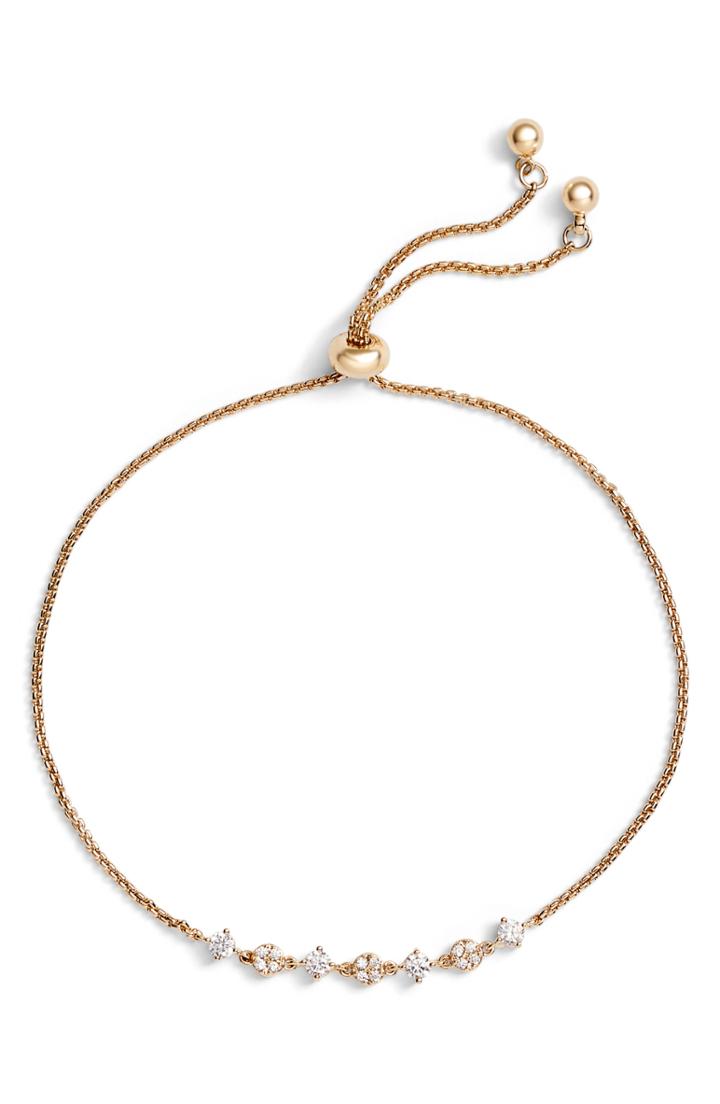 Women's Nordstrom Pave Disc & Stone Slider Bracelet
