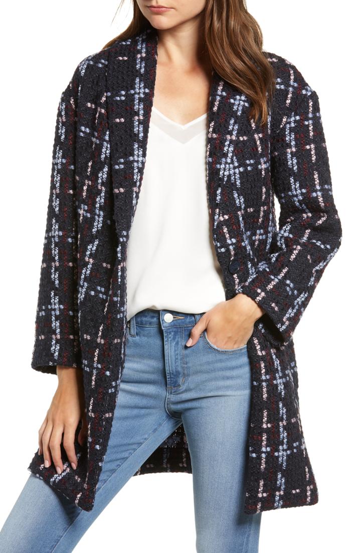 Women's Wayf Valmont Oversize Cocoon Cardigan, Size - Blue