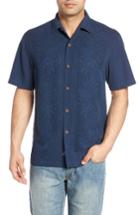 Men's Tommy Bahama Pacific Standard Fit Floral Silk Camp Shirt - Blue
