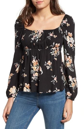 Women's Somedays Lovin Hypnotic Blooms Blouse - Black