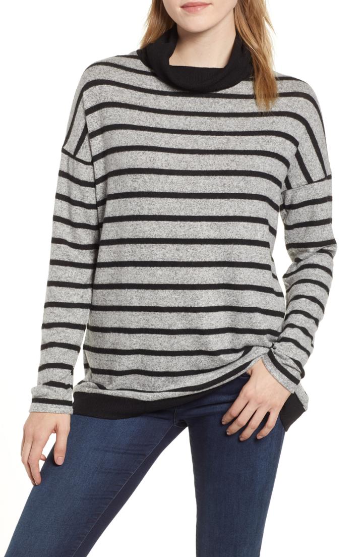 Women's Gibson Cozy Turtleneck, Size - Grey