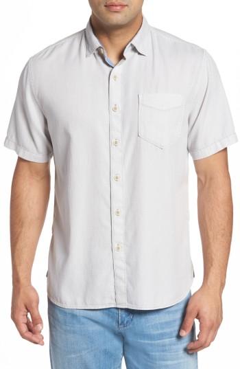 Men's Tommy Bahama Dobby Dylan Sport Shirt, Size - Grey