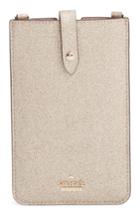 Women's Kate Spade New York Glitter Leather Iphone Crossbody Case - Metallic