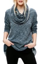 Women's Free People Cocoon Cowl Neck Top /small - Blue/green