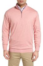 Men's Peter Millar Quarter Zip Pullover - Pink