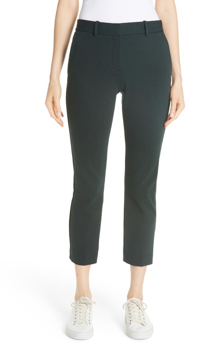 Women's Theory Treeca Textured Knit Slim Crop Pants
