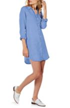 Women's Michael Stars Cotton Gauze Tunic Shirtdress - Blue