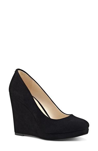 Women's Nine West 'halenia' Platform Wedge Pump .5 M - Black