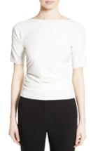 Women's Max Mara Joice Ruched Knit Top - White