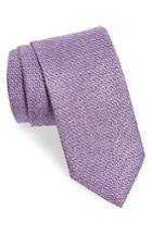 Men's Eton Solid Silk Tie, Size - Purple