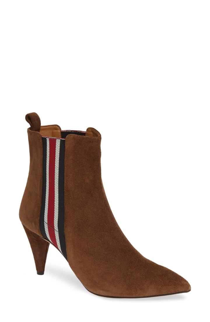 Women's Veronica Beard Flynne Stripe Chelsea Bootie Us / 39eu - Brown