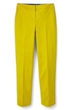 Women's Boden Richmond Polka Dot Stripe Contrast Ankle Pants - Yellow