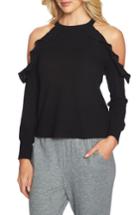 Women's 1.state The Cozy Cold Shoulder Knit Top, Size - Black