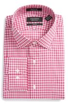 Men's Nordstrom Men's Shop Trim Fit Check Dress Shirt 32/33 - Pink