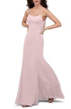 Women's Watters Melanie Cowl Back Chiffon Gown